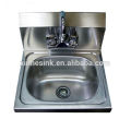 Splash Mounted Stainless Steel Hand Sink, NSF Wall Mounted Stainless Steel Commercial Hand Sink for Catering